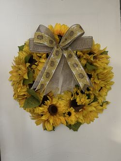 Sunflower handmade Wreath