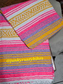 New neon falsa mexican blanket