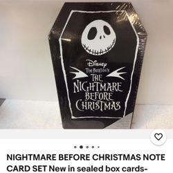 Nightmare before Christmas note card set