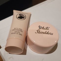 White Shoulders Bath Powder And Bath And Shower Gel