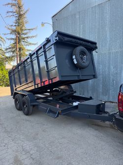 12 or 14ft HD dump trailers w 8 lug axles