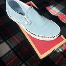 Blue Classic Slip On Vans Size 5.0 Men's (6.5 Women)