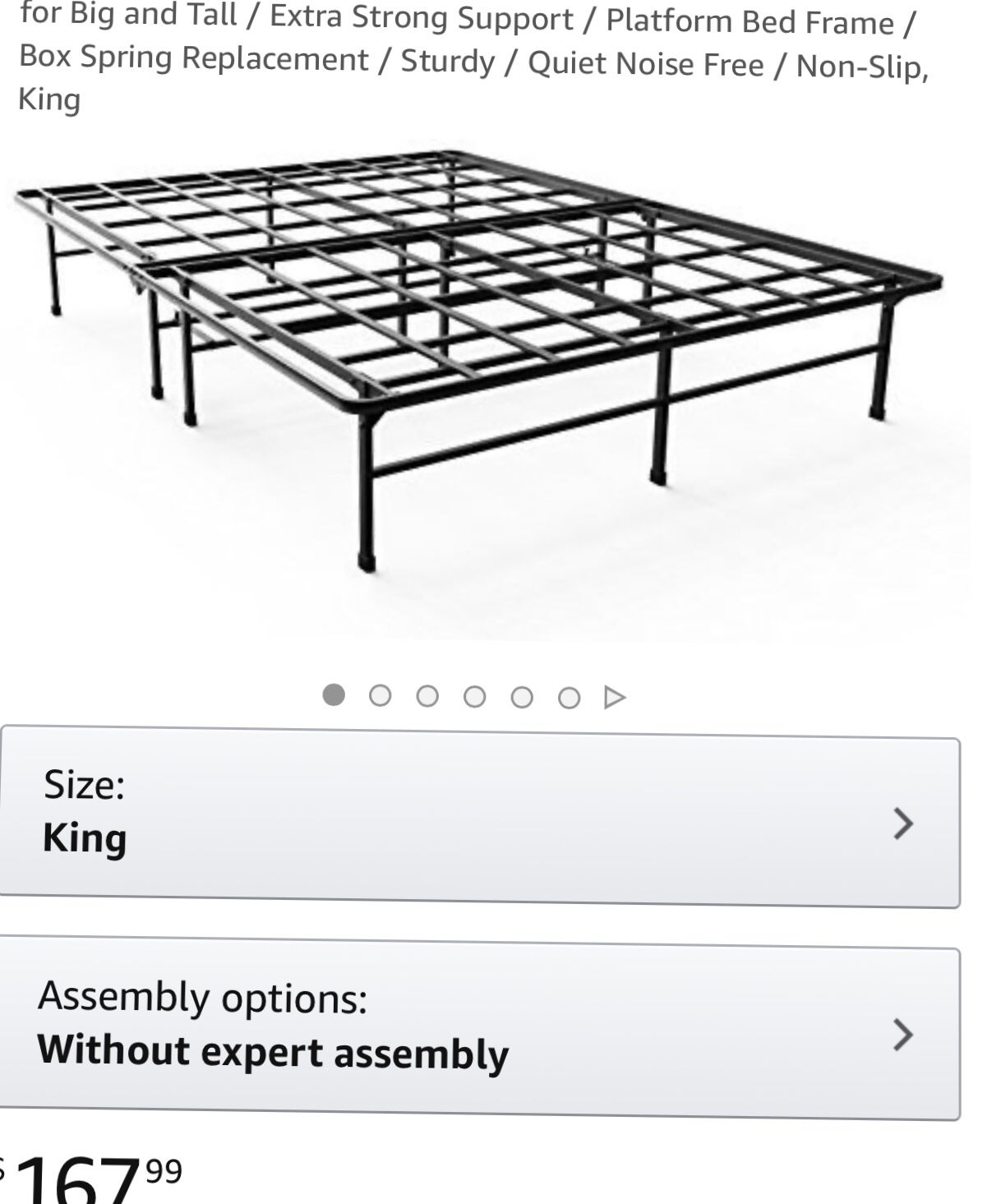 ZINUS 14in California King bedframe/ boxspring