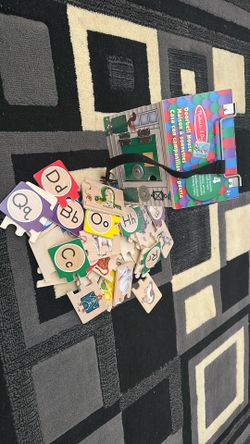 Melissa & Doug wooden Alphabet Puzzles And playHouse