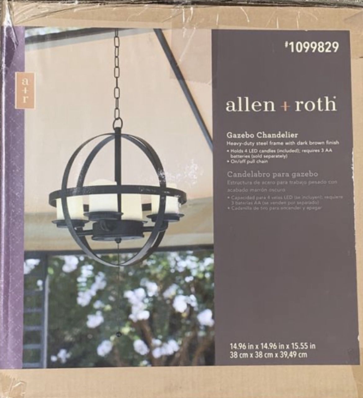 Allen + Roth LED Light Modern/Contemporary Gazebo Chandelier -NEW!