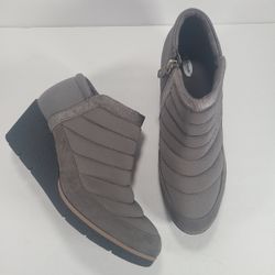 Dr. Scholl's Steel Gray Boulevard Wedge Ankle Booties Women’s Size 11M