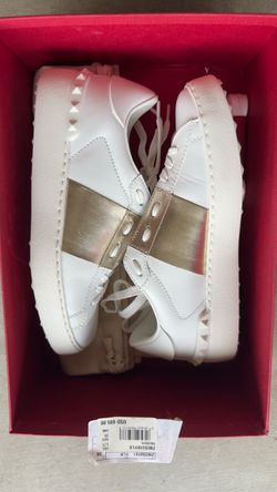 Valentino Rockstud Untitled Sneakers White Gold