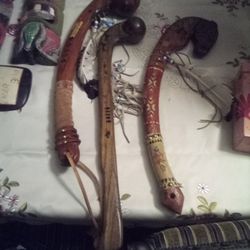 Native American Hand Carved Wood  