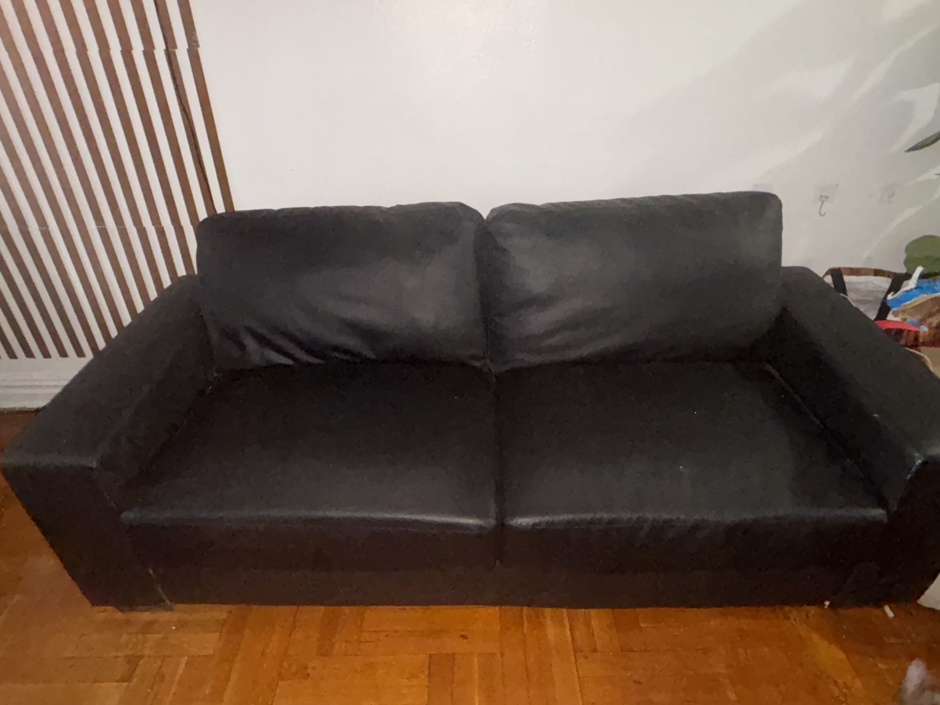BLACK LOVE SEAT SOFA