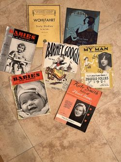 Vintage sheet music, graphics and magazines
