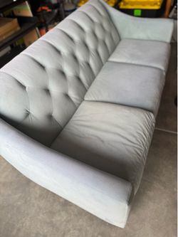 Powder Blue MicroSuade Sofa