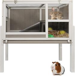 NEW Large Wooden Guinea Pig/Rabbit Cage with Stand & Pull-Out Tray