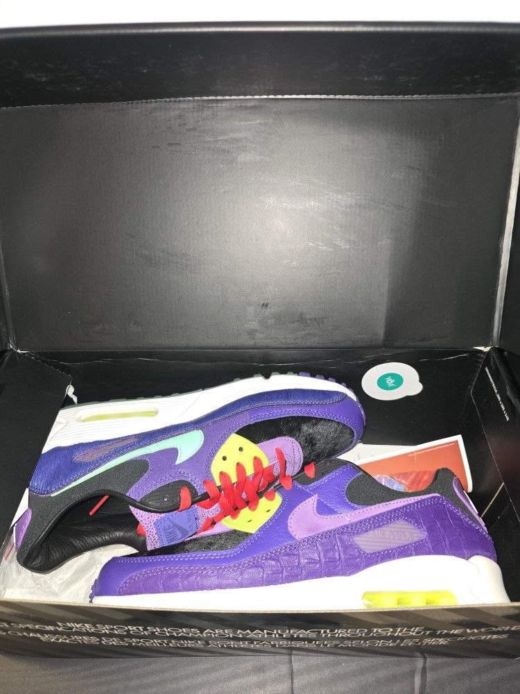 🔥 Nike Air Max 90 “Exotic Animal Pack – Violet Blend” – Men’s 10.5 🔥