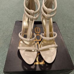 Heels white Bebe sandals 