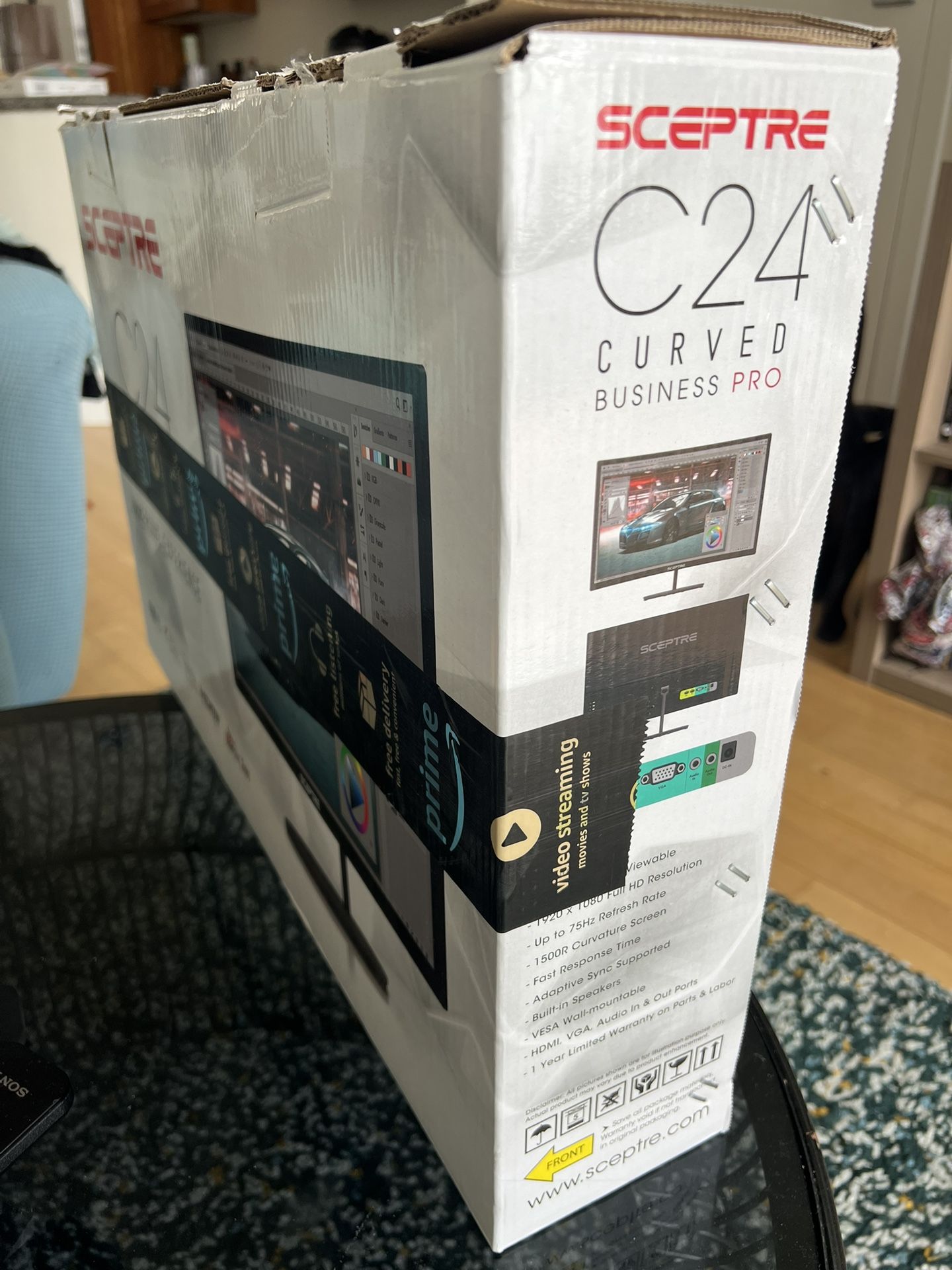Sceptre Curved 24-inch Business Pro Monitor 1080p R1500 75Hz Built In Speakers