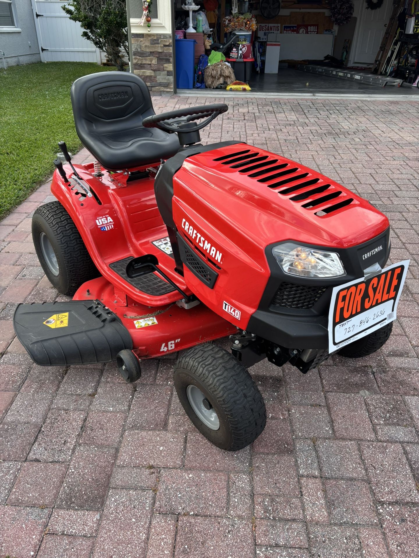 Riding Craftsman T140 46” Cut 18.5 HP Engine