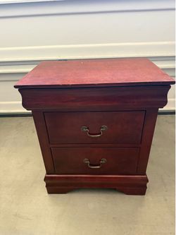 Two drawer nightstand H27”xL24”xW16”