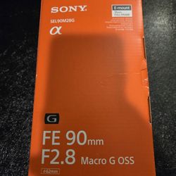 Sony Macro G OSS SEL90M28G FE 90MM F2.8 Lens 