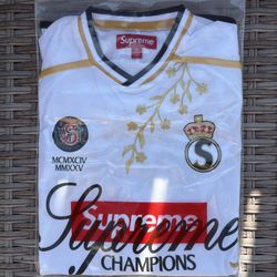 Supreme - Floral Soccer Jersey White (Size Medium)