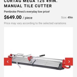 Pick-Up Only - Miami, Fl. Cortag Mega 125