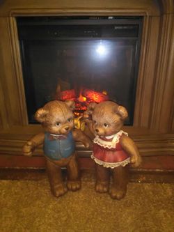 CERAMIC CHRISTMAS BEARS COLLECTABLES, EXCELLENT CONDITION