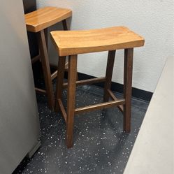 2 Brown Bar Stools 