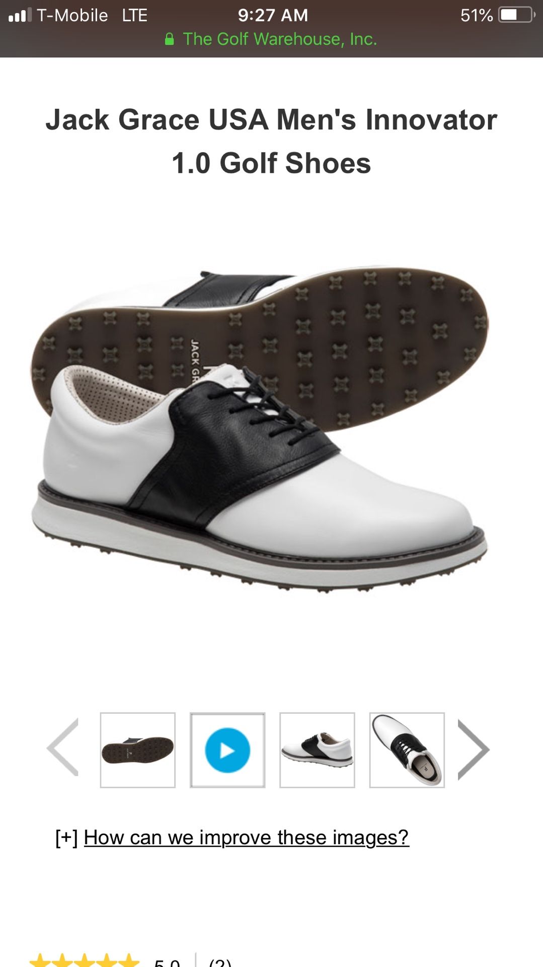 Jack Grace Golf Shoes Men’s Size 12
