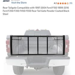 Rear Tailgate Compatible with 1(contact info removed) Ford F150 1(contact info removed) Ford F250 F350 F450 F550 Rear Tail Gate Powder Coated Black St