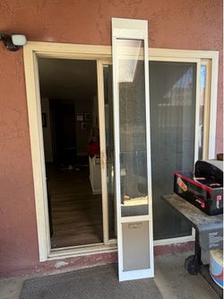 New dog sliding door inset