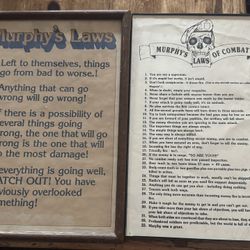 Two Vintage Murphy’s Laws Frames 