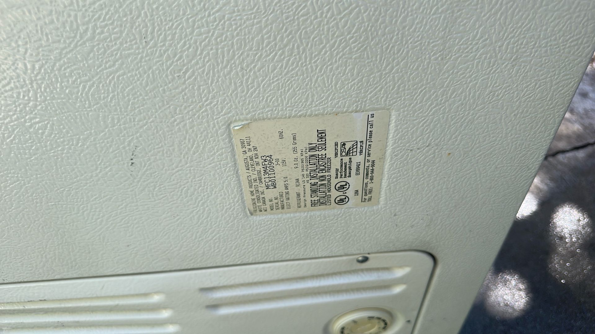 Frigidaire Professional Upright Freezers Freezer FPFU19F8WF