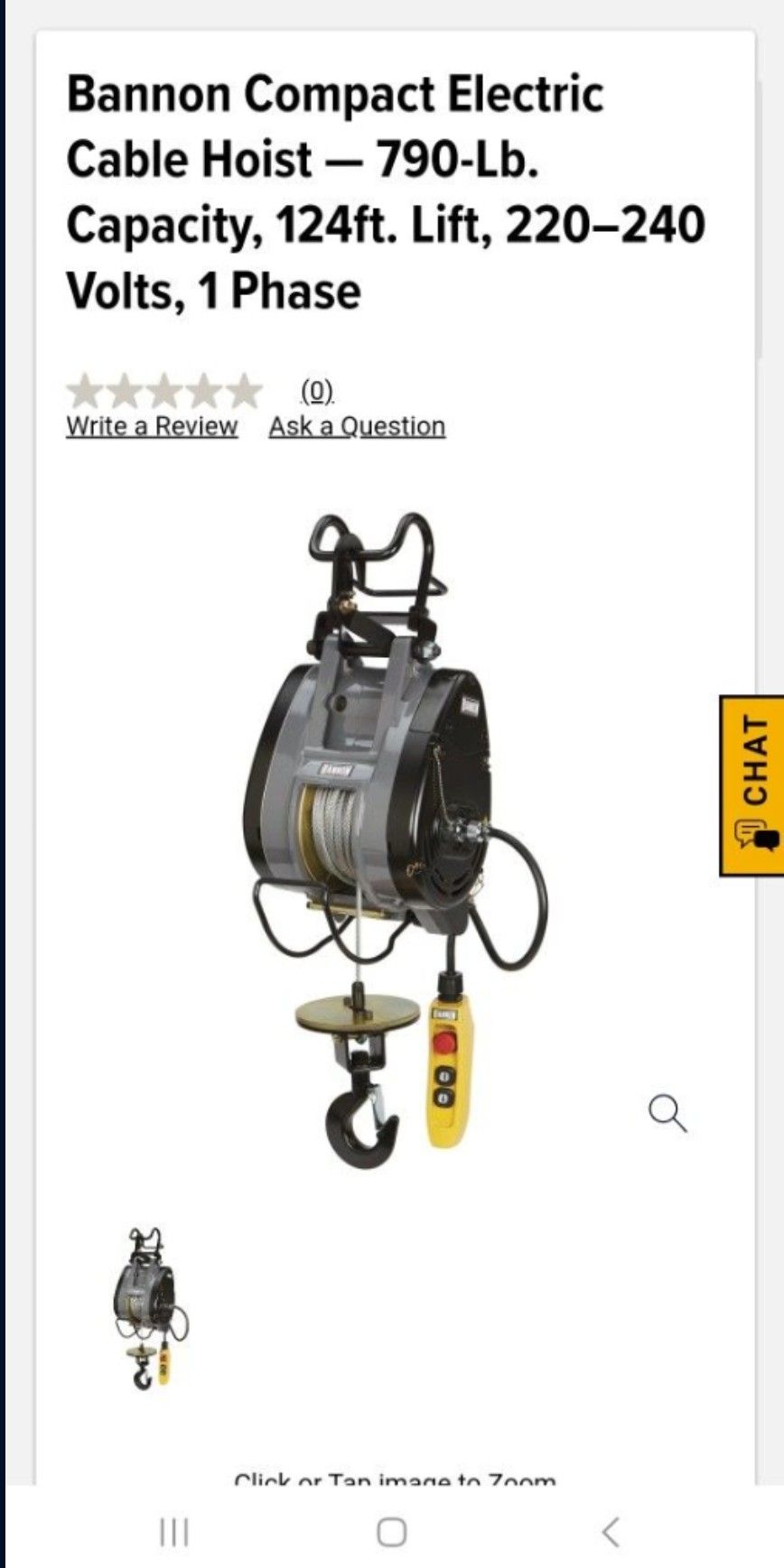 Bannon 790-pound Electric Hoist