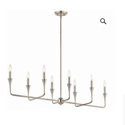 Alvaro Chandelier 
Linear 

8-Light 

Size:11.5" W x 24.25" H x 45.5" L 
Model:52693PN