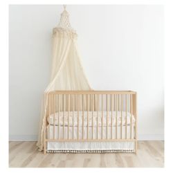 Crane Macrame Baby Crib Canopy, 118" Tall