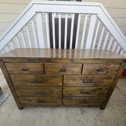 Wooden Dresser With Mirror