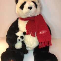 Gund 2001 Wish Bear Smithsonian National Zoological Park 19” Panda Bear with Cub