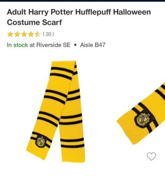 Harry Potter Halloween Hufflepuff scarf