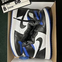 Jordan 1 Retro High Royal Toe Size 8M