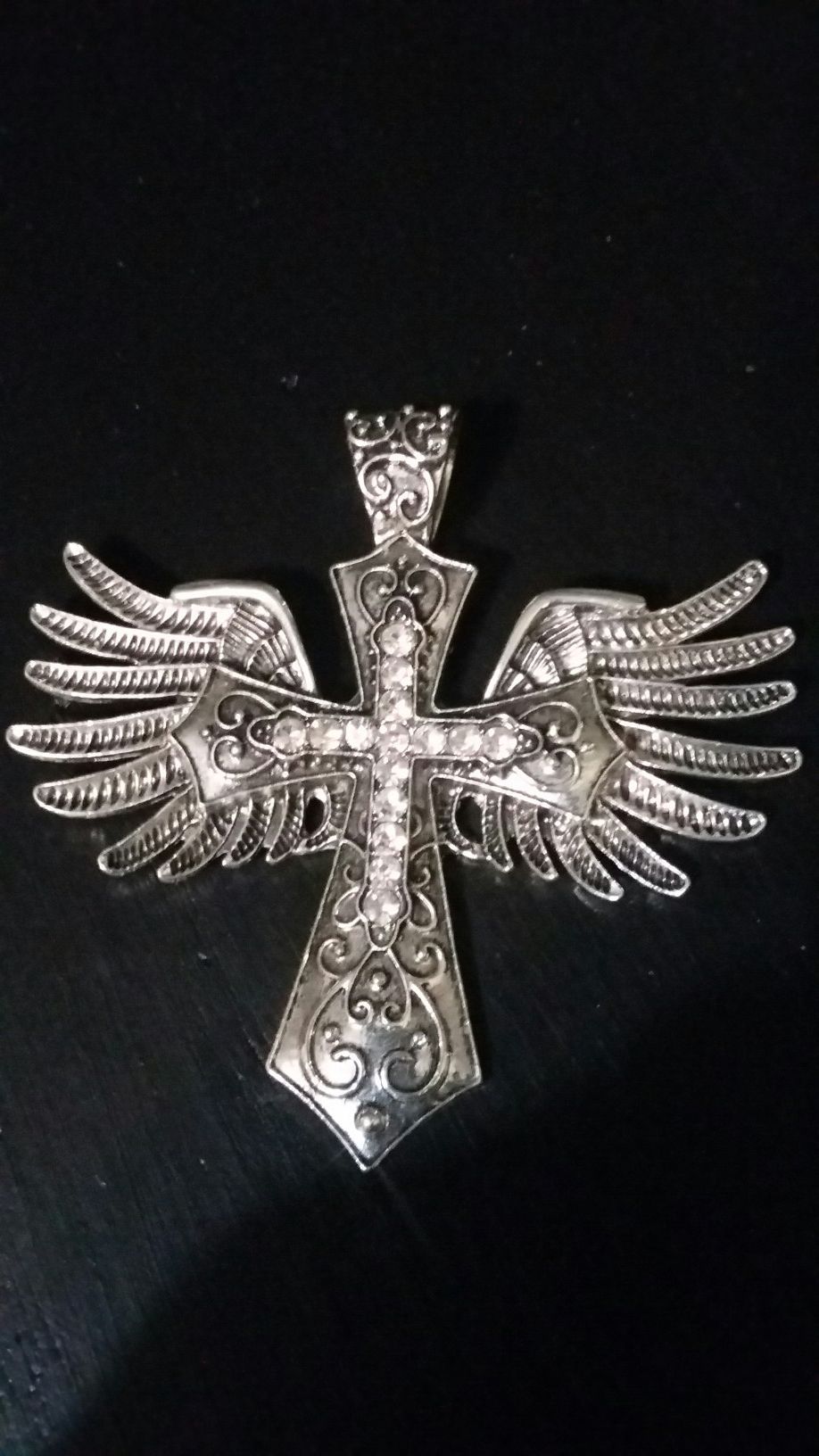 Cross and Angelwings pendant