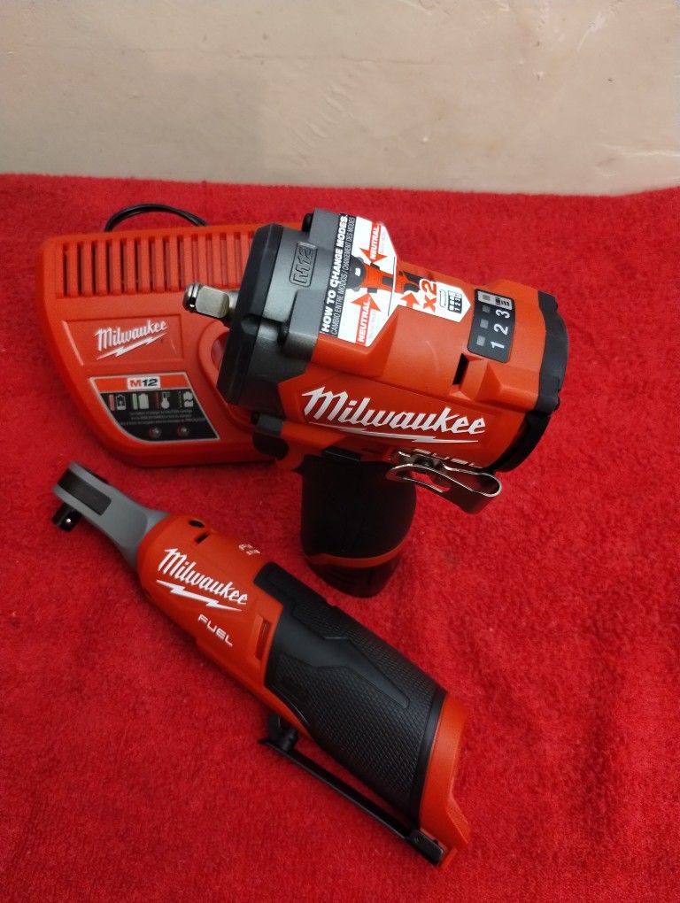 M12 Milwaukee Fuel 3/8 Kit Completo $350 Fijo No Menos