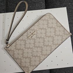 NEW Kate Spade Zip Around Wallet – Beige – $60