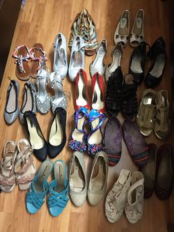 19 pairs of sandles and flats (barely used)