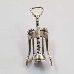 Lapel pin Sterling Silver Cork Screw