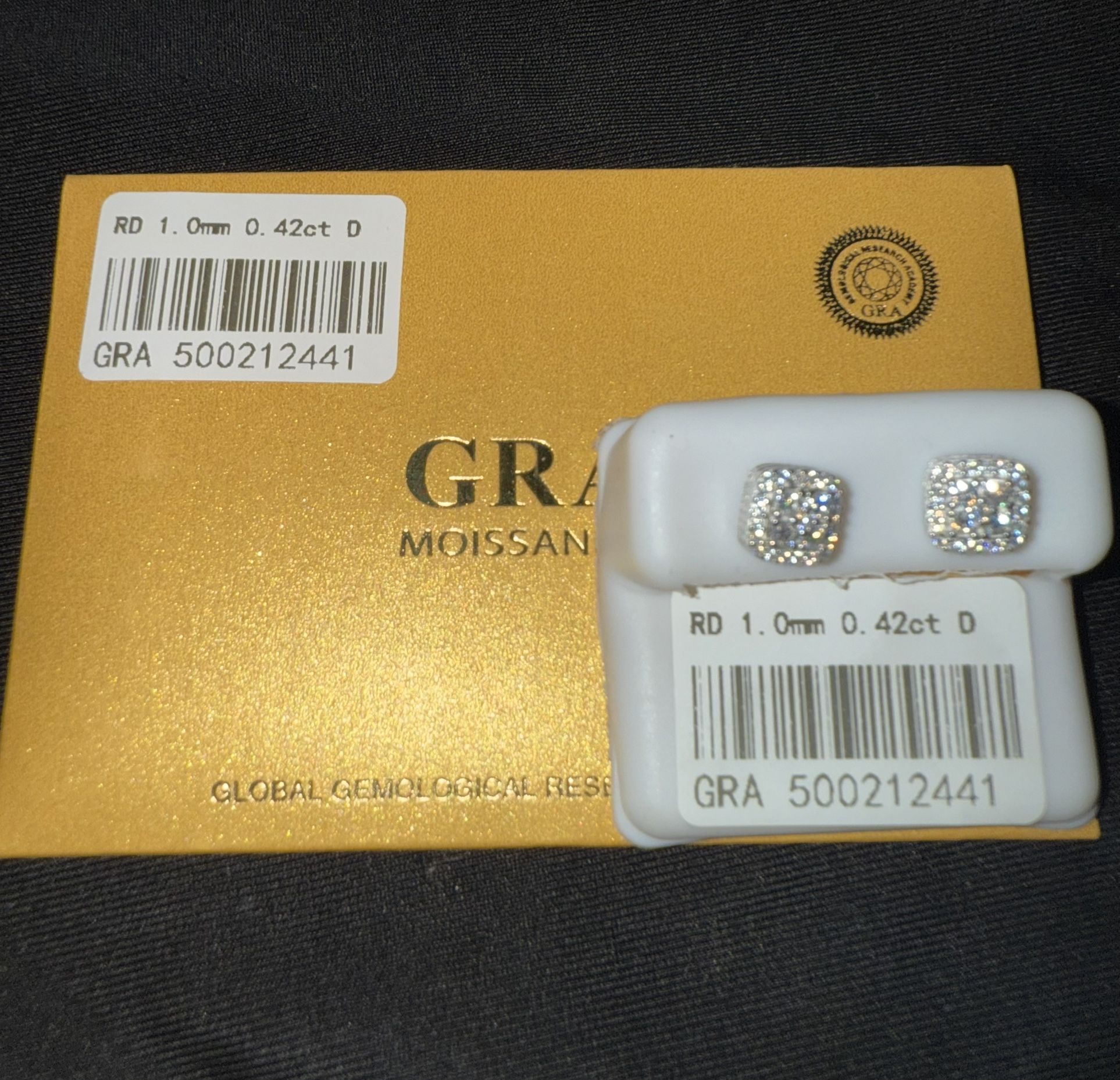 AUTHENIC💎 Moissanite Earrings GRA CERTIFIED