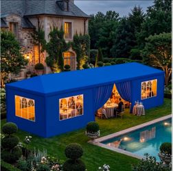 10'x30' Party Tent, Outdoor Wedding Canopy Tent with 5 Removable Sidewalls, Waterproof Heavy Duty Gazebo Shelter for Parties BBQ Events Garden Backyar