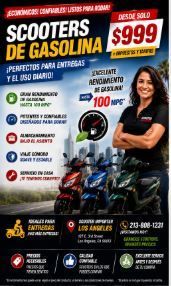 🛵 ¡Scooters de Gasolina Desde Solo $999 + Impuestos y Tarifas! 🛵