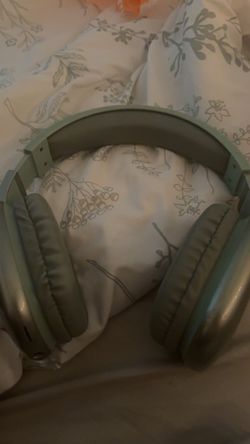 Green headphones
