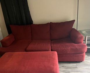 Couch & Ottoman (Free Tv Stand)