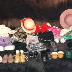 American Girl Doll Clothes, Shoes, Hats, Travel Suitcase