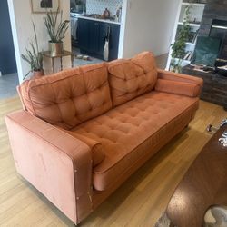 Orange Wayfair Couch 88” 